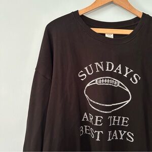 Pink football crew neck sweatshirt